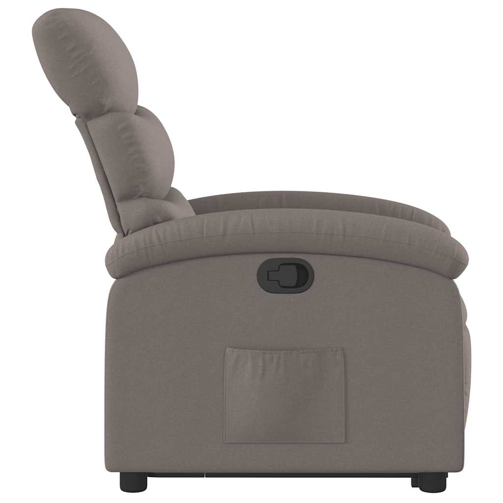 Naslonjač na podizanje od tkanine smeđesivi