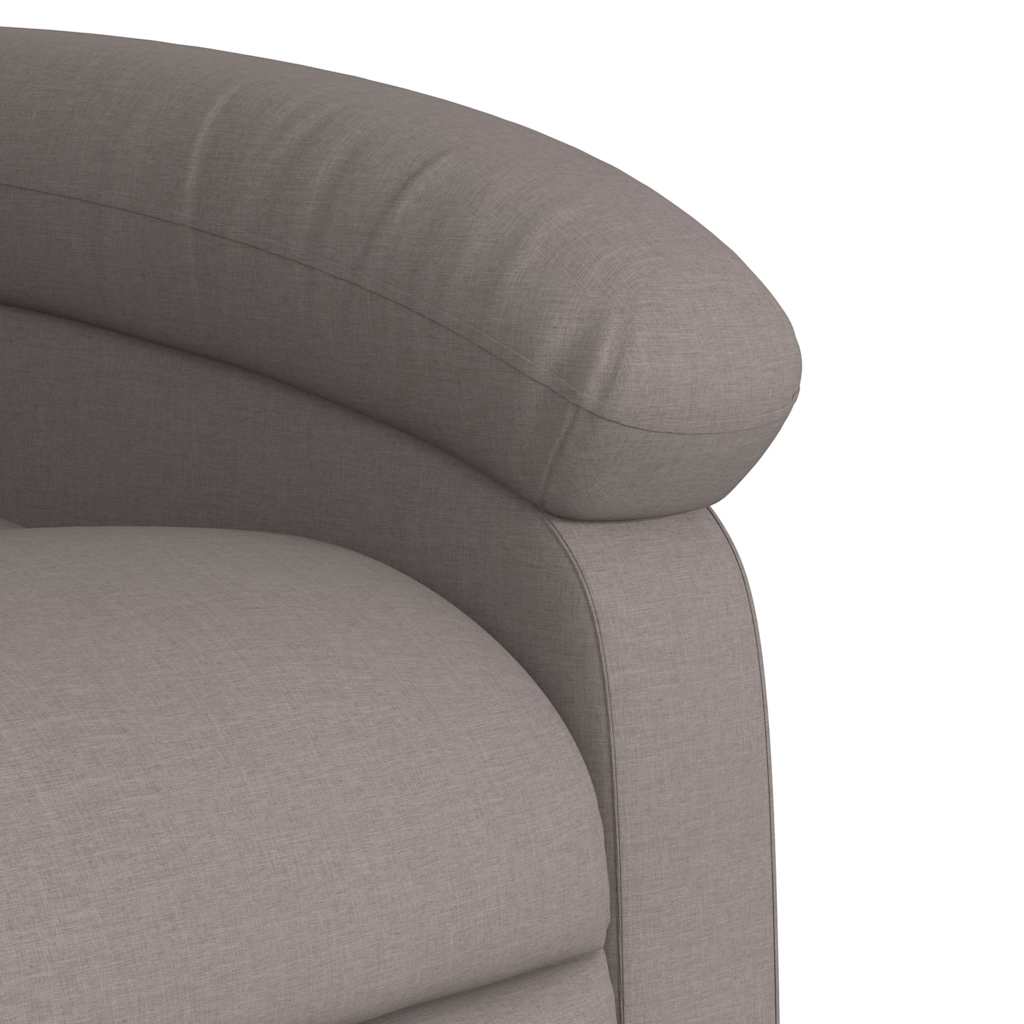Masažni naslonjač na podizanje od tkanine smeđesivi