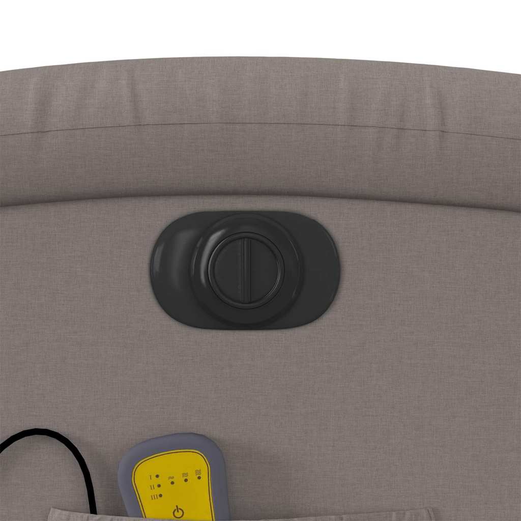 Električni masažni naslonjač na podizanje od tkanine smeđesivi