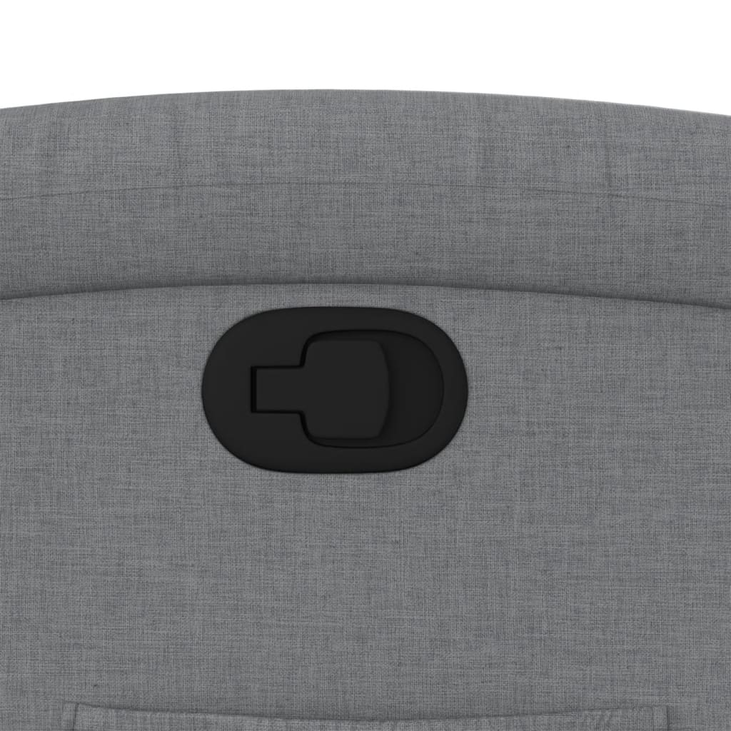 Naslonjač na podizanje od tkanine svjetlosivi