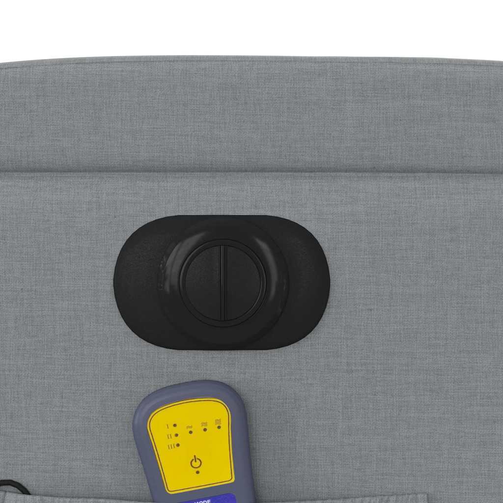 Električni masažni naslonjač na podizanje tkanina svjetlosivi