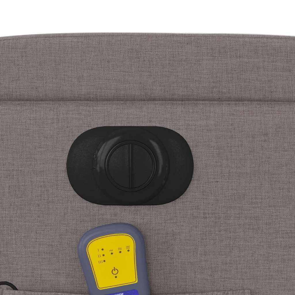 Električni masažni naslonjač na podizanje od tkanine smeđesivi
