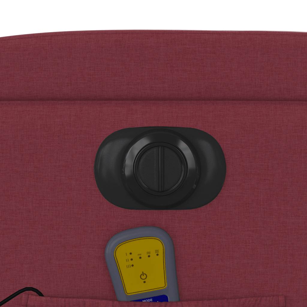 Električni masažni naslonjač na podizanje od tkanine boja vina