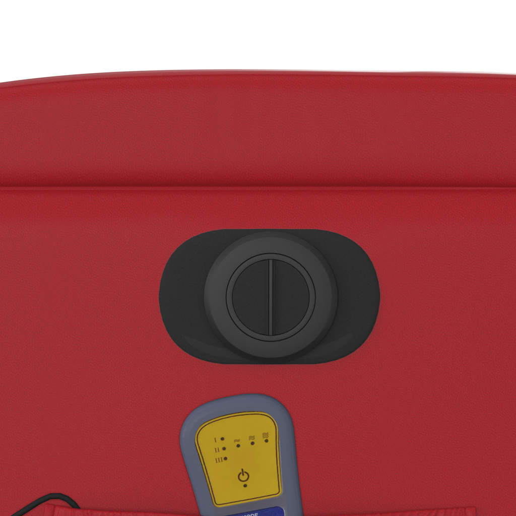 Električni masažni naslonjač od umjetne kože crveni