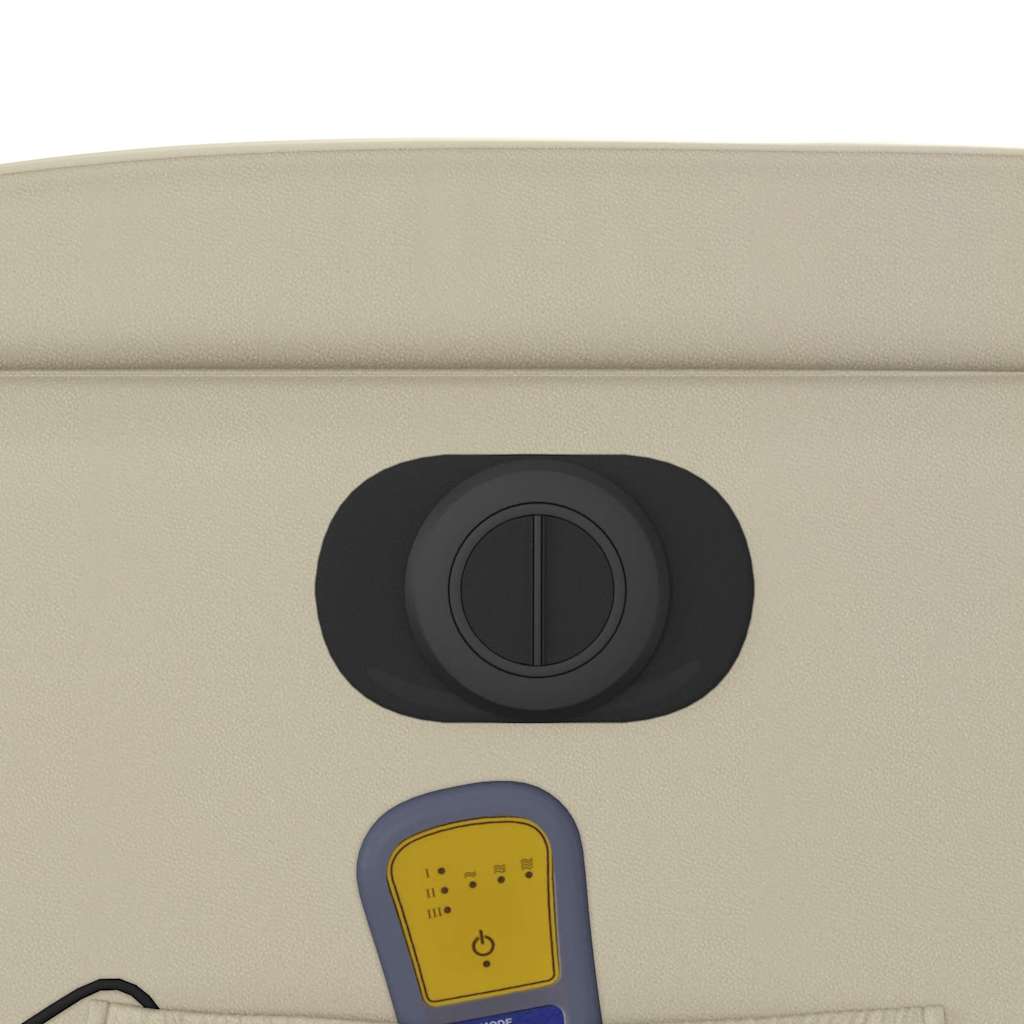 Električni masažni naslonjač na podizanje od umjetne kože krem