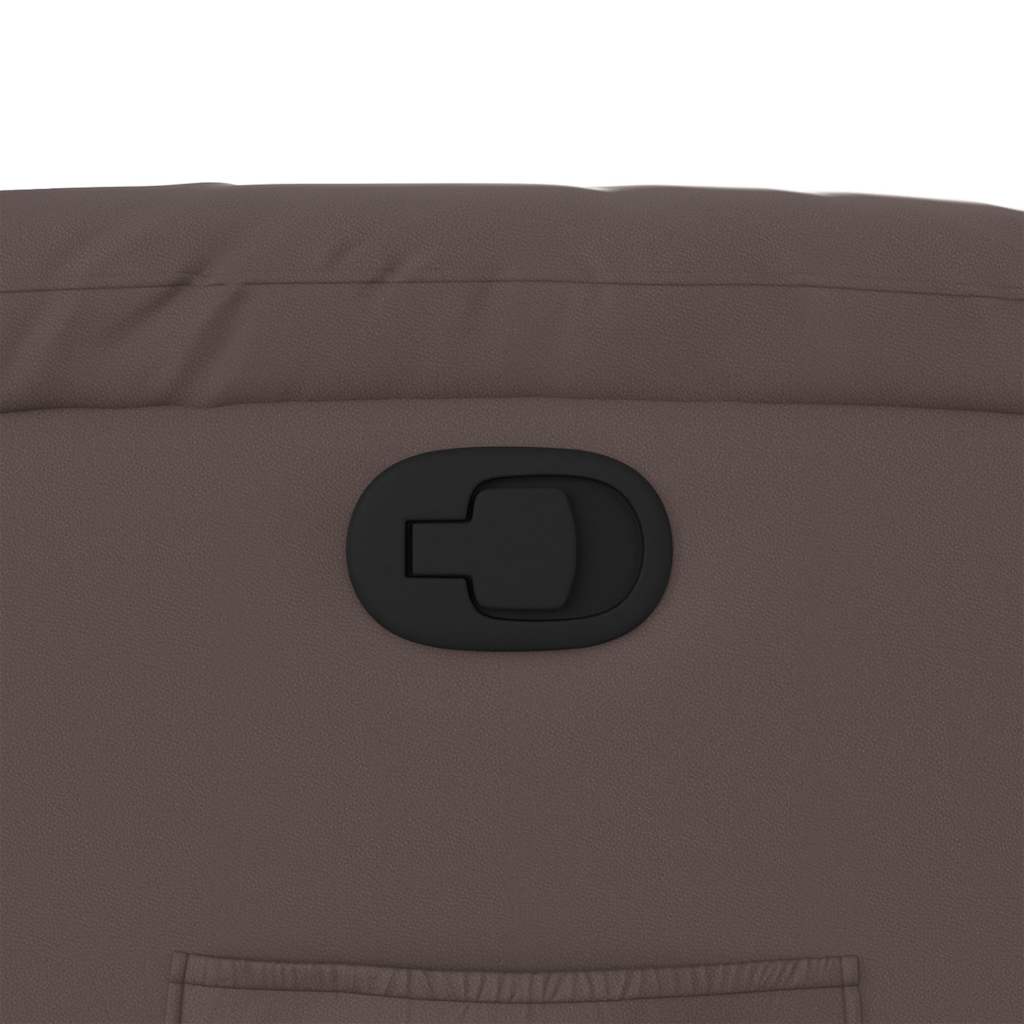 Naslonjač na podizanje od umjetne kože smeđi