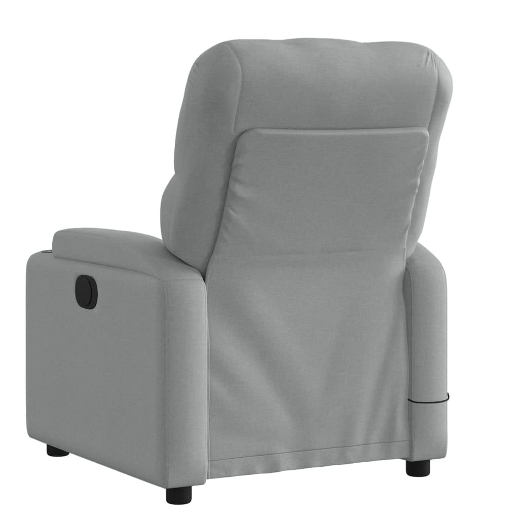 Masažna fotelja za odmor, svijetlo siva tkanina