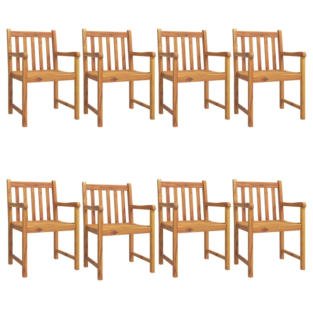 Vrtne stolice 8 kom 56 x 55,5 x 90 cm od masivnog drva bagrema