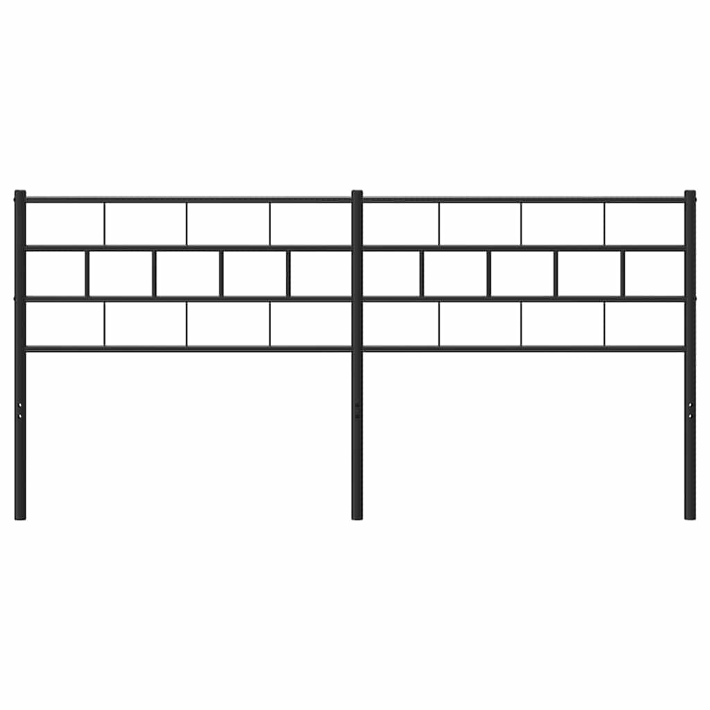 Metalno zamjensko uzglavlje crno 193 cm