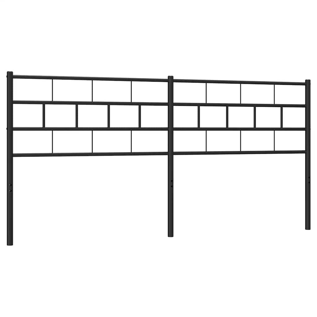 Metalno zamjensko uzglavlje crno 200 cm
