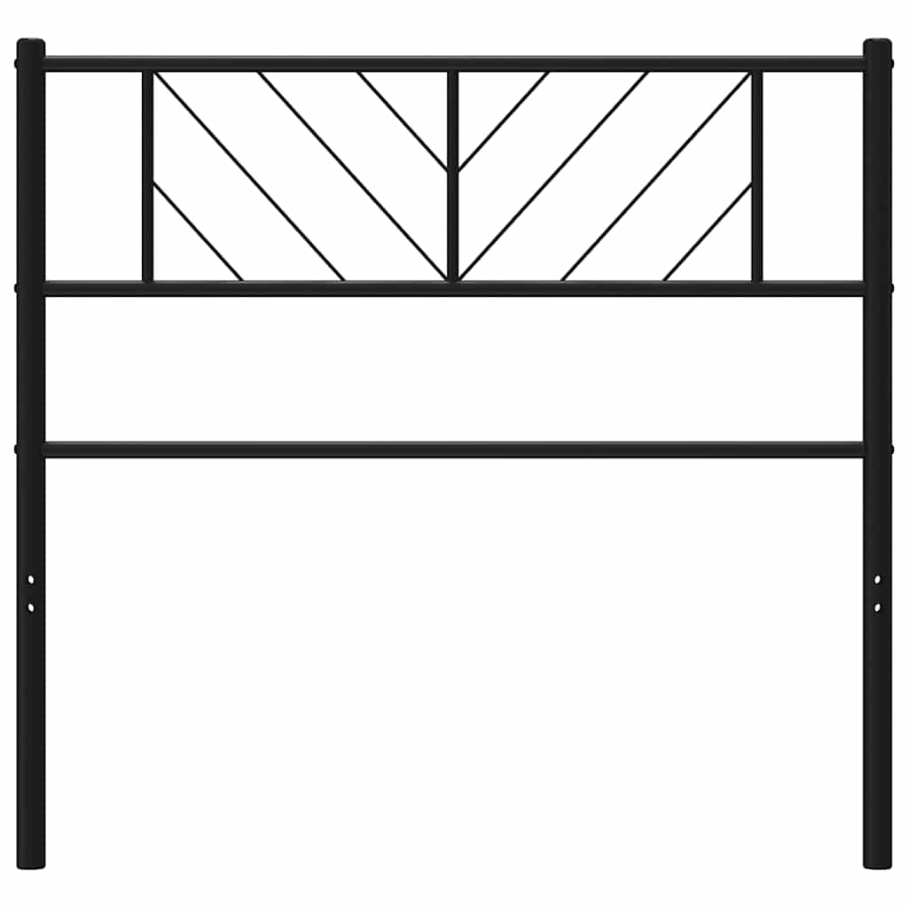 Metalno zamjensko uzglavlje crno 75 cm