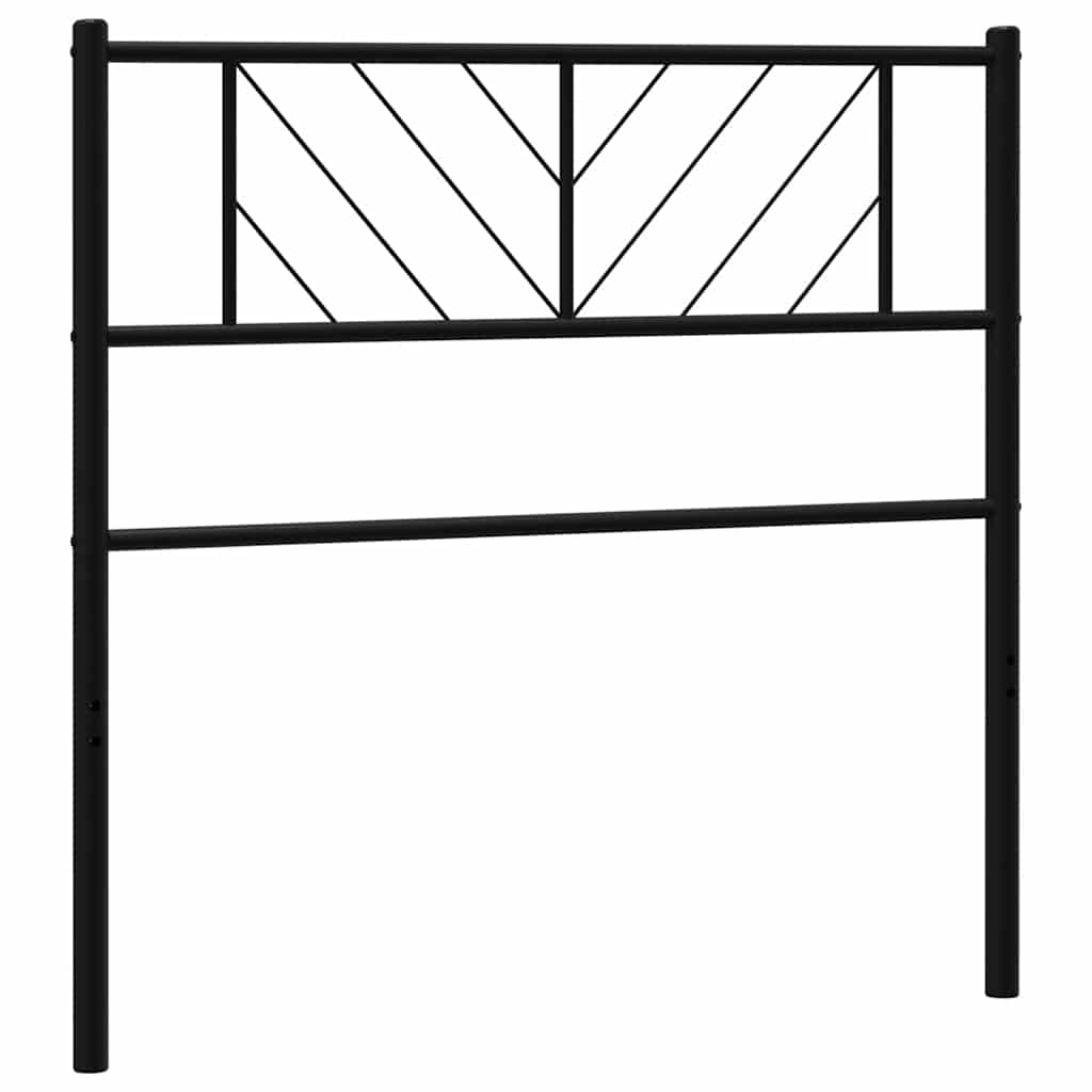 Metalno zamjensko uzglavlje crno 100 cm