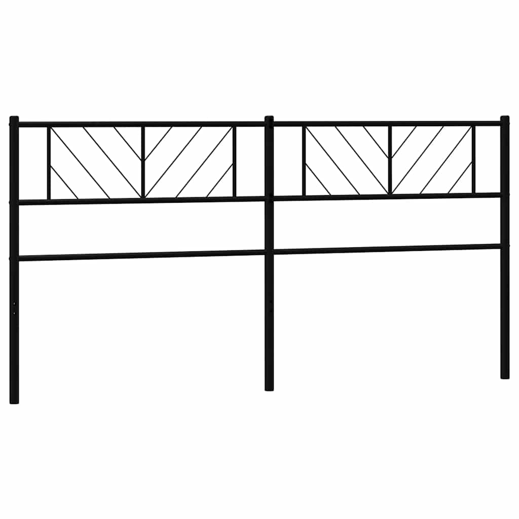 Metalno zamjensko uzglavlje crno 200 cm