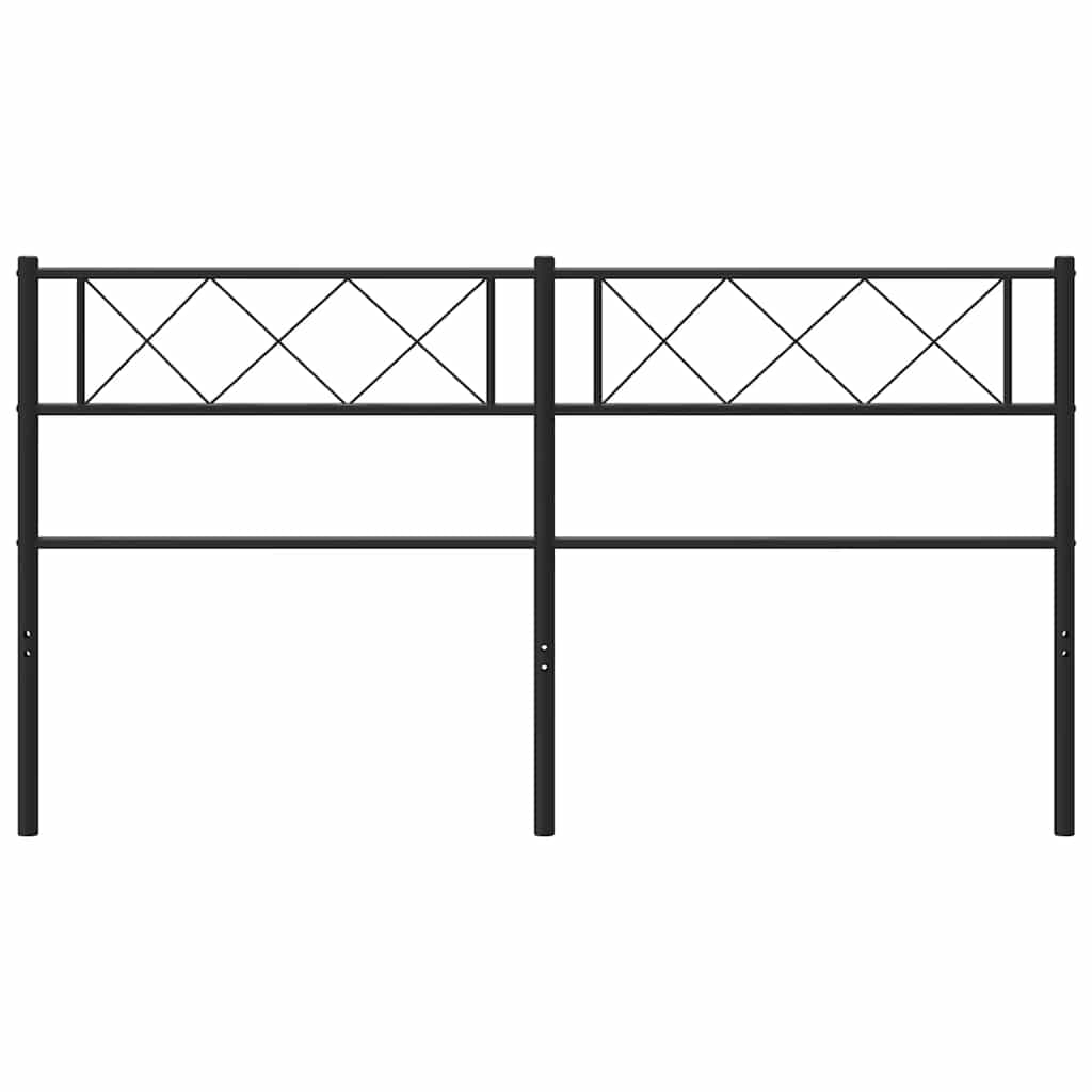Metalno zamjensko uzglavlje crno 135 cm