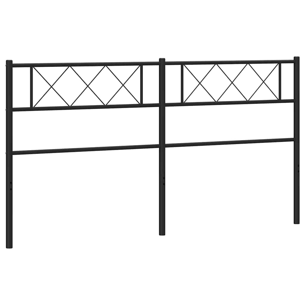 Metalno zamjensko uzglavlje crno 180 cm