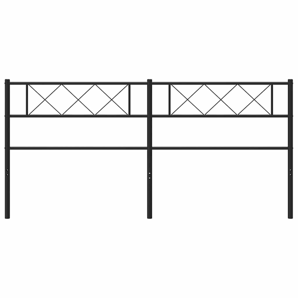 Metalno zamjensko uzglavlje crno 180 cm