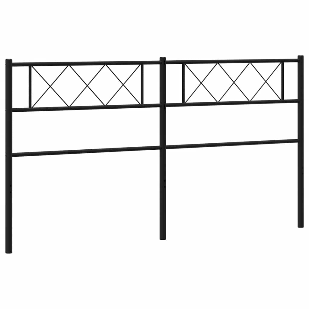 Metalno zamjensko uzglavlje crno 180 cm