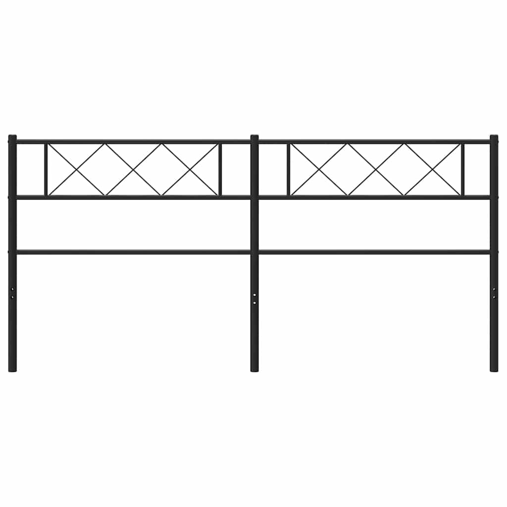 Metalno zamjensko uzglavlje crno 193 cm
