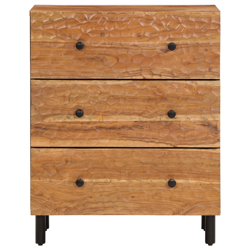 Bočni ormarići 2 kom 60x33x75 cm od masivnog bagremovog drva