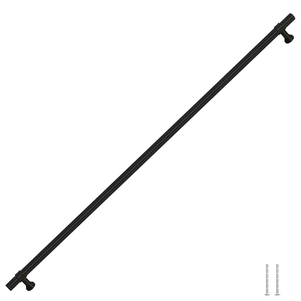 Ručke za ormarić 5 kom crne 480 mm od nehrđajućeg čelika