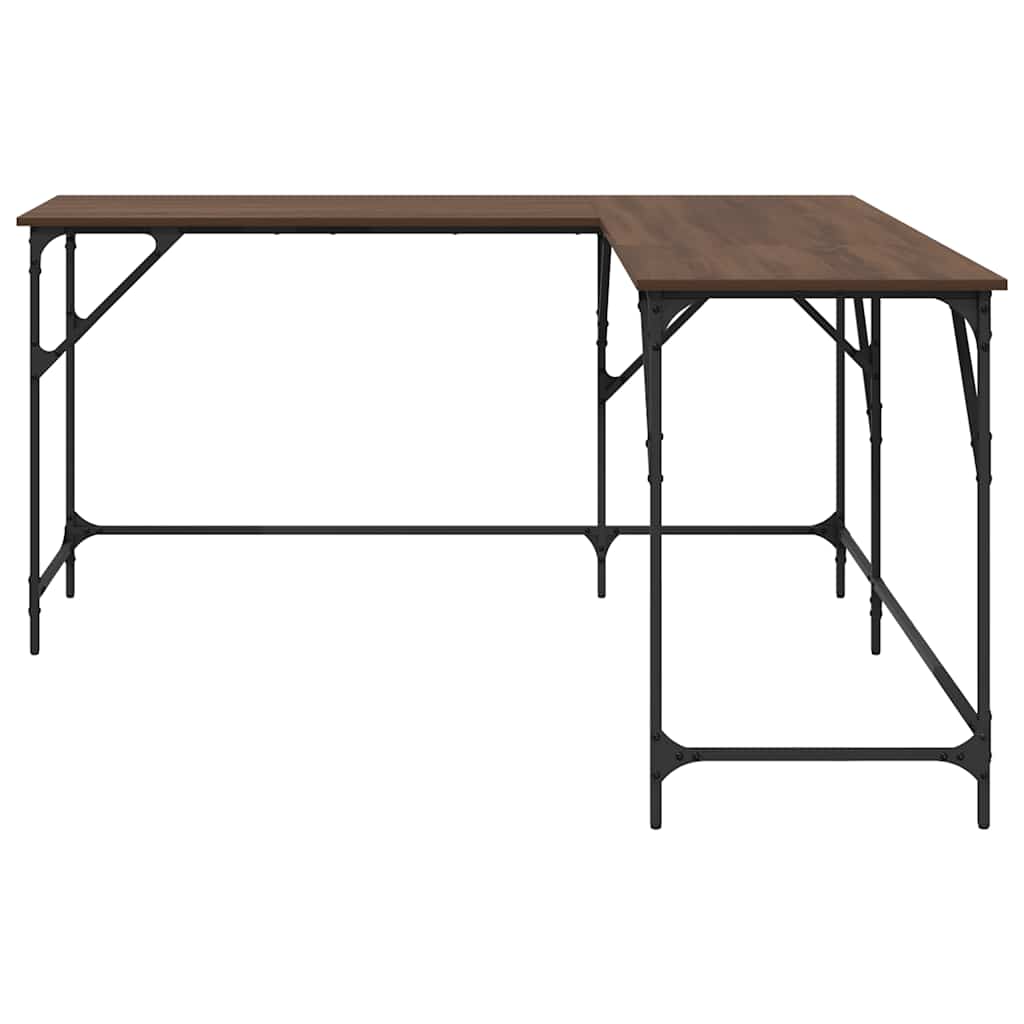 Radni stol smeđa boja hrasta 149x149x75 cm konstruirano drvo