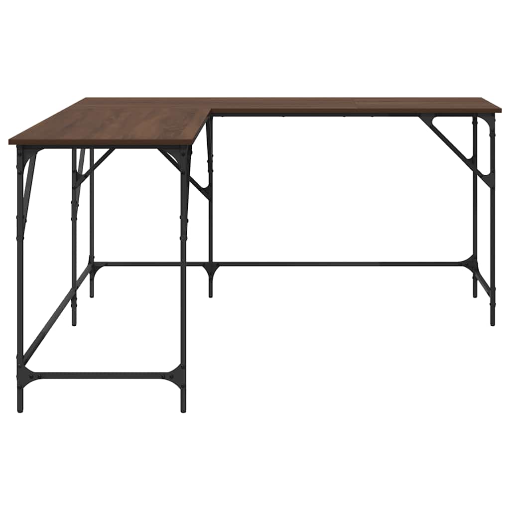 Radni stol smeđa boja hrasta 149x149x75 cm konstruirano drvo