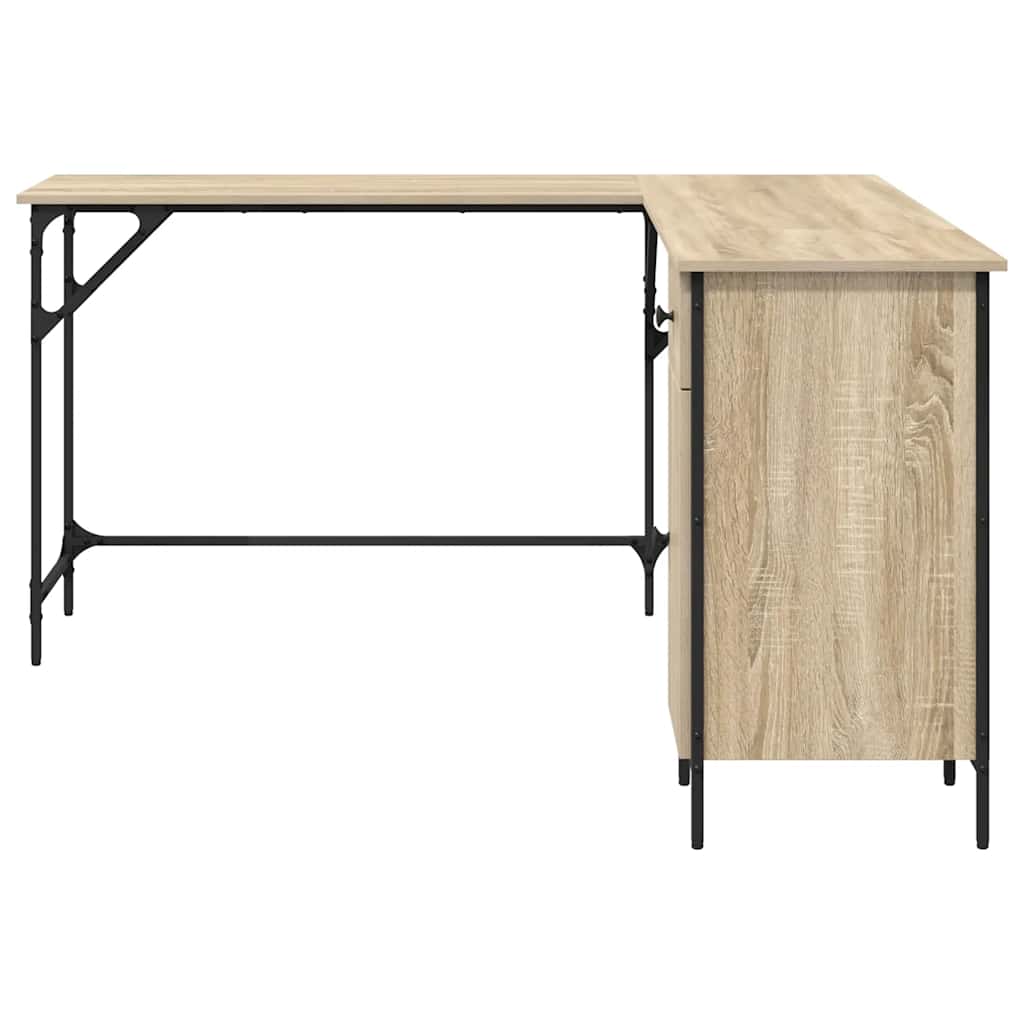 Radni stol boja hrasta sonome 141x141x75 cm konstruirano drvo