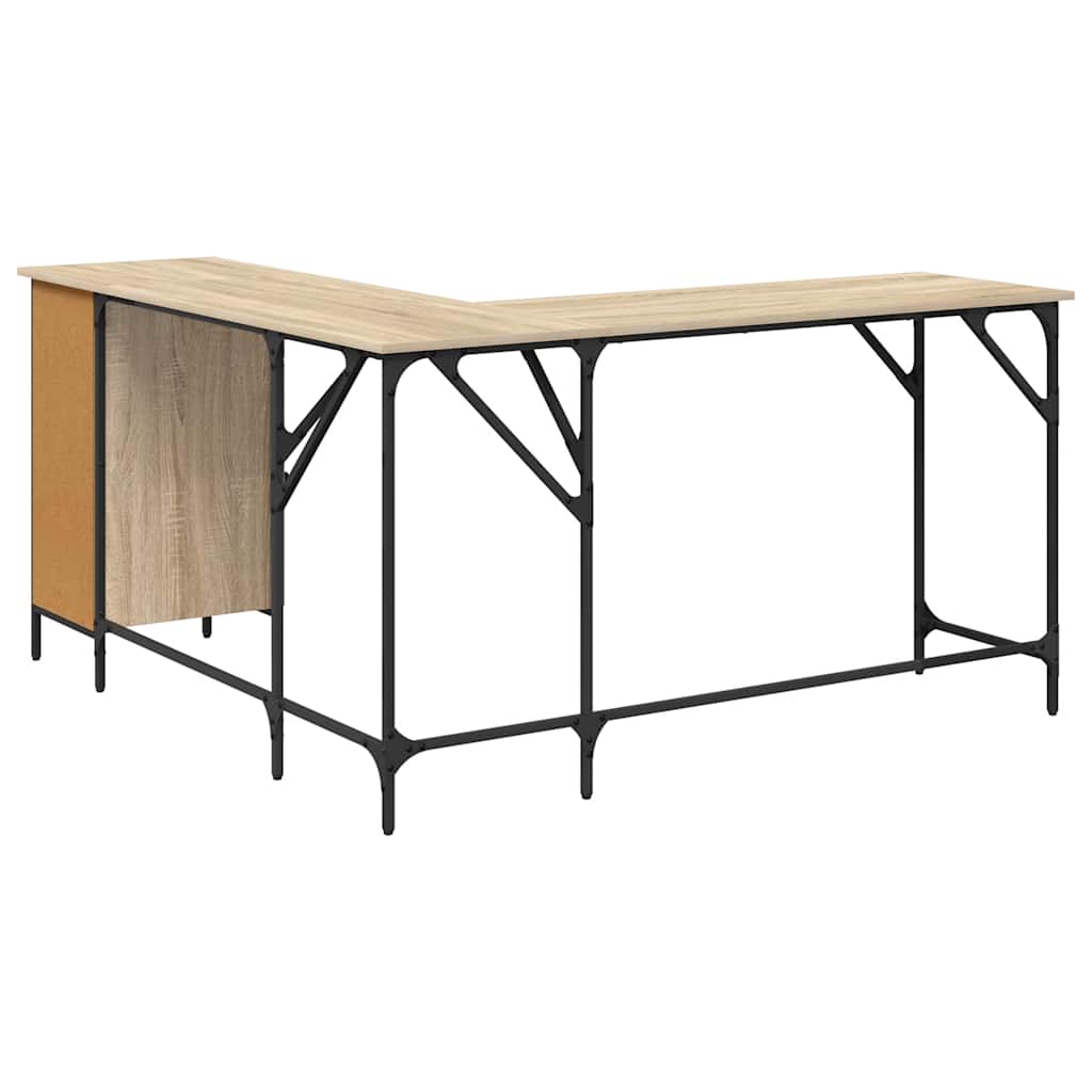 Radni stol boja hrasta sonome 141x141x75 cm konstruirano drvo