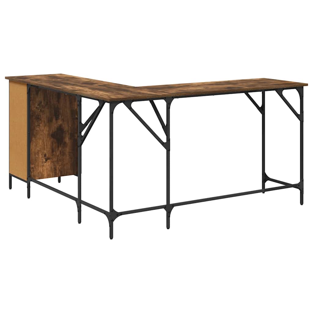 Radni stol boja dimljenog hrasta 141x141x75cm konstruirano drvo