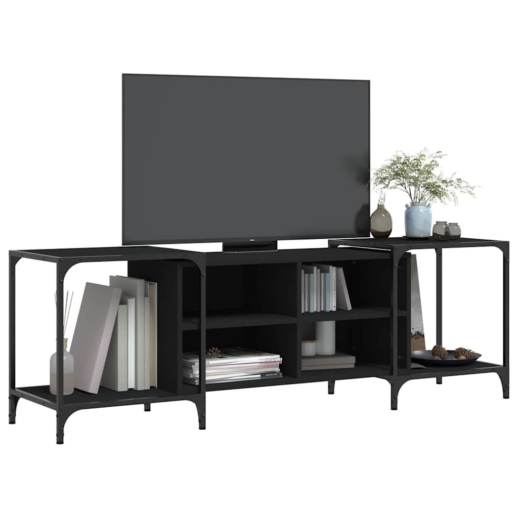 TV ormarić crni 153 x 37 x 50 cm od konstruiranog drva