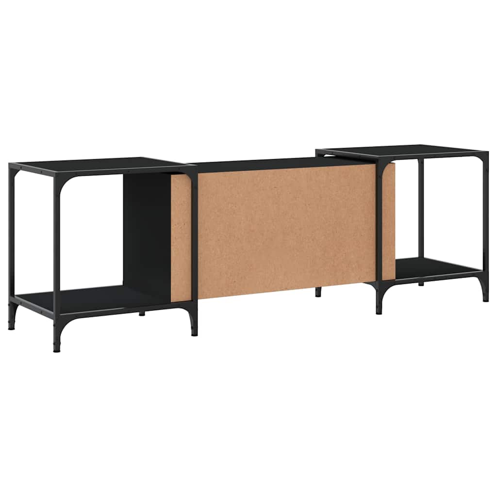 TV ormarić crni 153 x 37 x 50 cm od konstruiranog drva