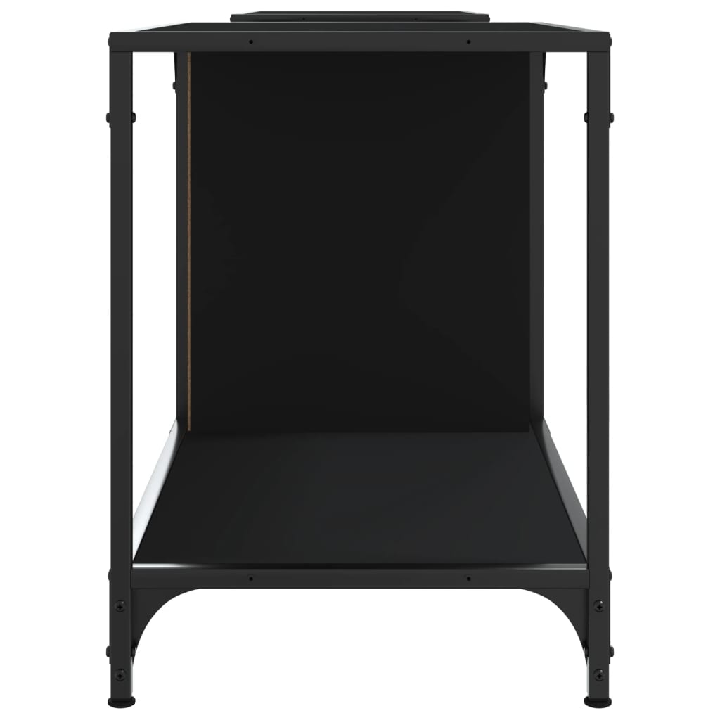 TV ormarić crni 203 x 37 x 50 cm od konstruiranog drva