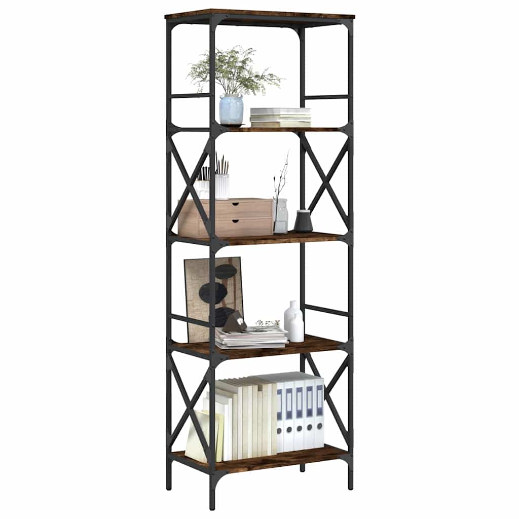 Regal za knjige s 5 razina boja hrasta 59 x 35 x 171 cm drveni