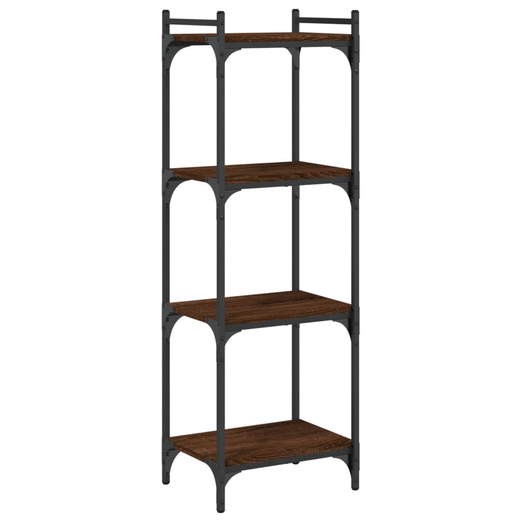 Regal za knjige 4 razine smeđa boja hrasta 40x30x120 cm drveni