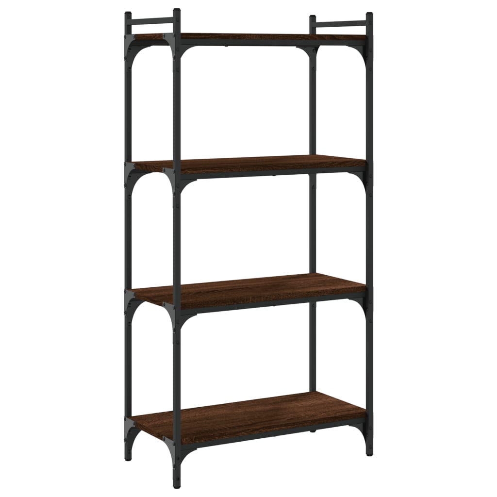 Regal za knjige 4 razine smeđa boja hrasta 60x30x120 cm drveni