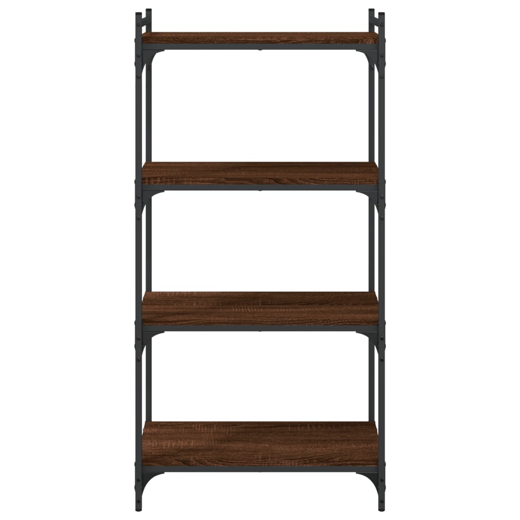 Regal za knjige 4 razine smeđa boja hrasta 60x30x120 cm drveni