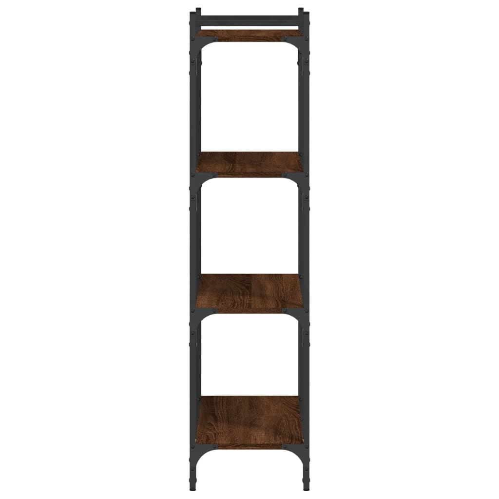 Regal za knjige 4 razine smeđa boja hrasta 60x30x120 cm drveni