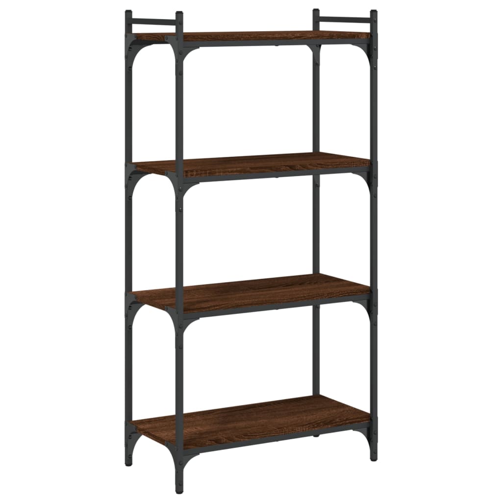 Regal za knjige 4 razine smeđa boja hrasta 60x30x120 cm drveni