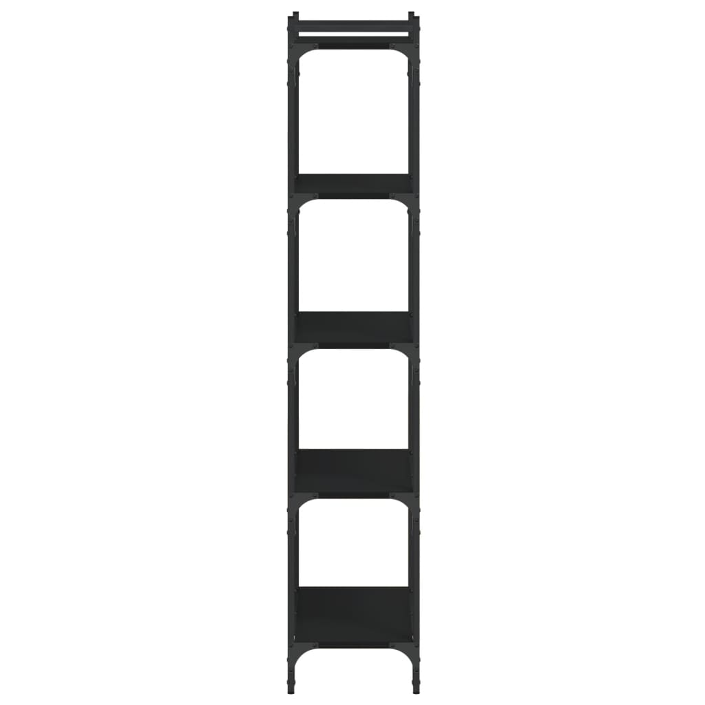 Regal za knjige s 5 razina crni 60x30x154 cm konstruirano drvo