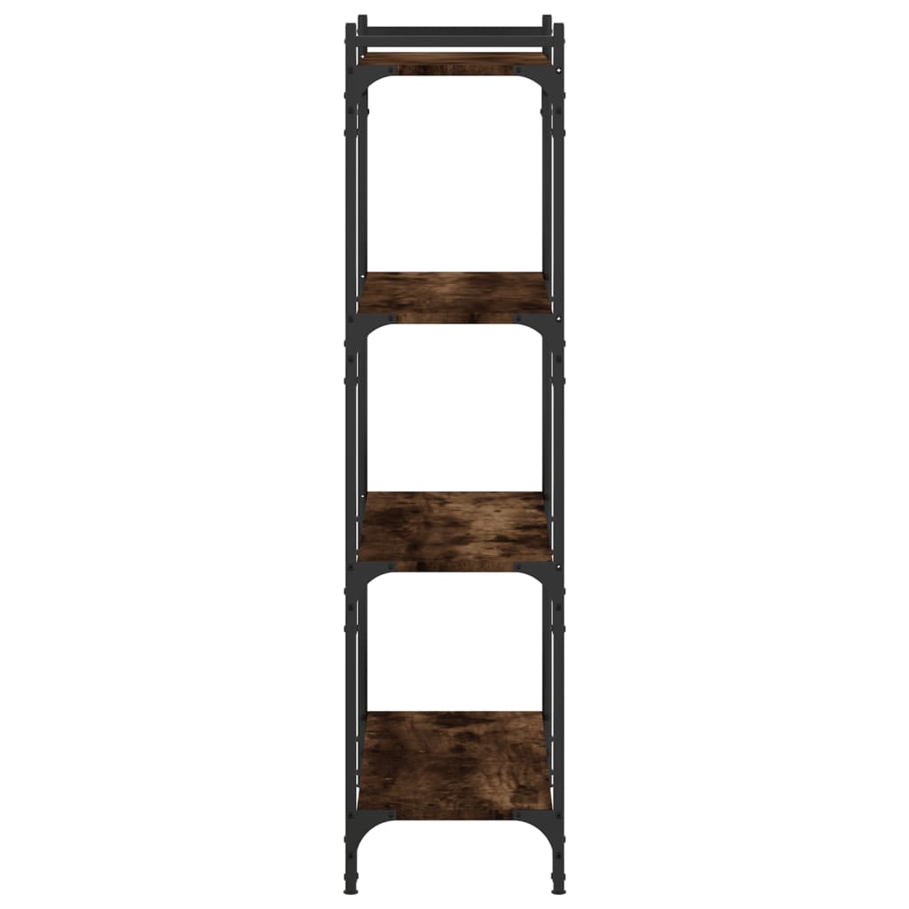 Regal za knjige s 4 razine boja hrasta 80 x 30 x 120 cm drveni
