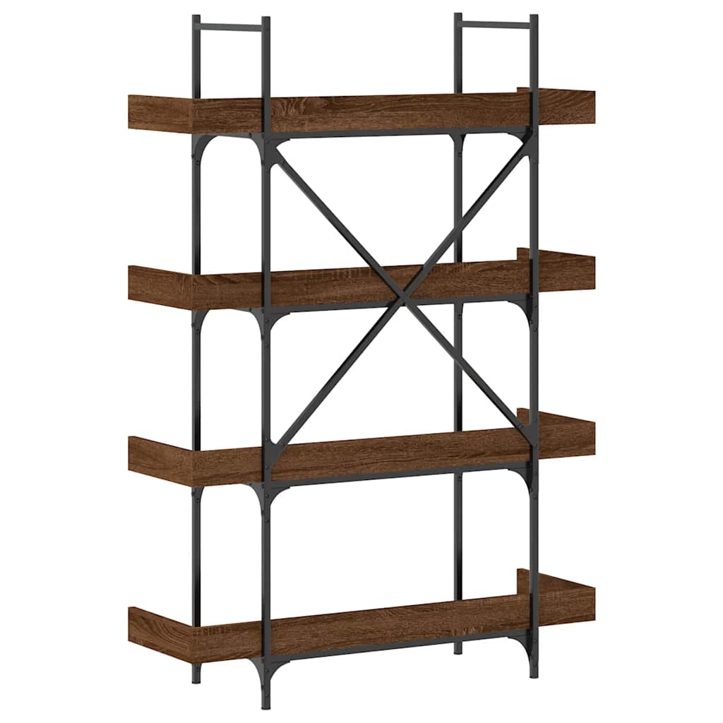 Regal za knjige s 4 razine boja hrasta 100x33x145,5 cm drveni