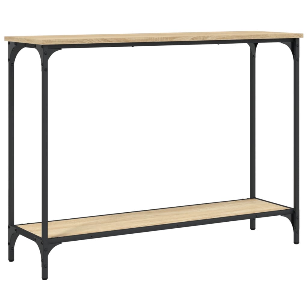 Konzolni stol boja hrasta 101x30,5x75 cm konstruirano drvo