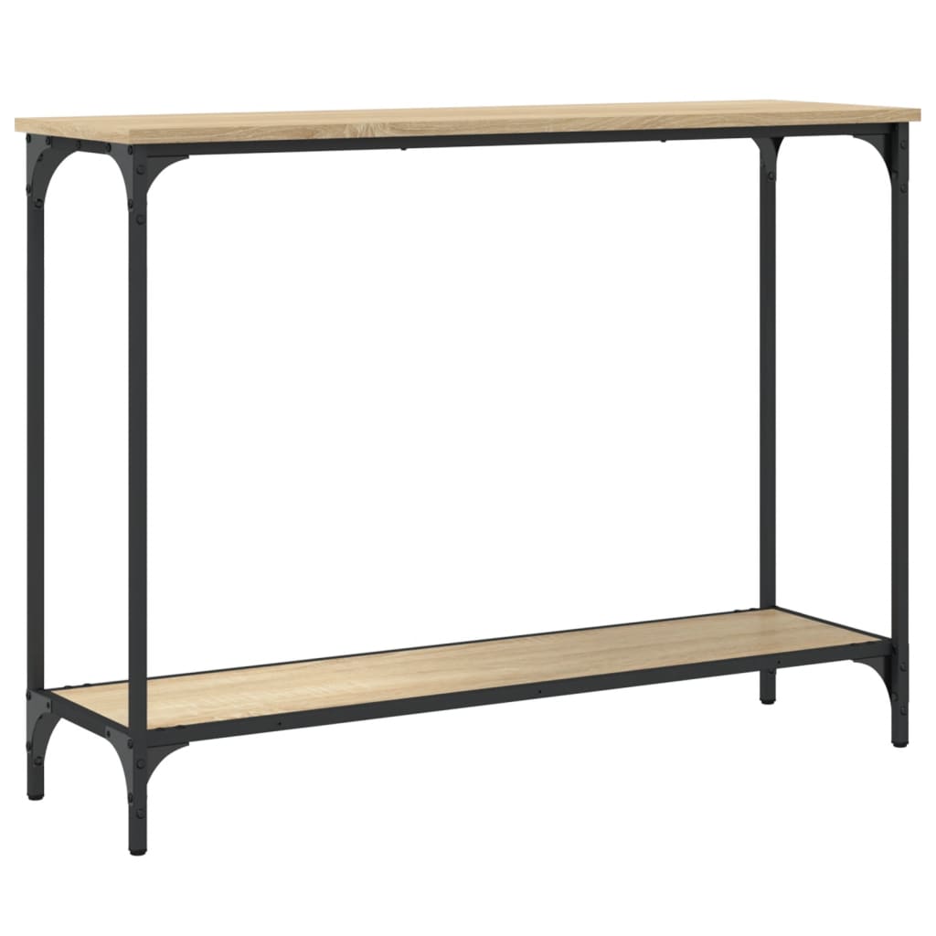 Konzolni stol boja hrasta 101x30,5x75 cm konstruirano drvo