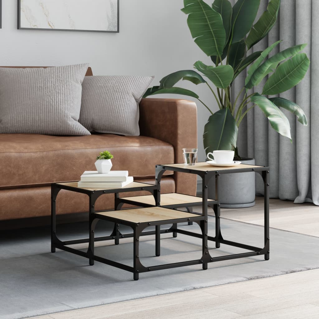 Stolić za kavu boja hrasta sonome 68x68x40 cm konstruirano drvo