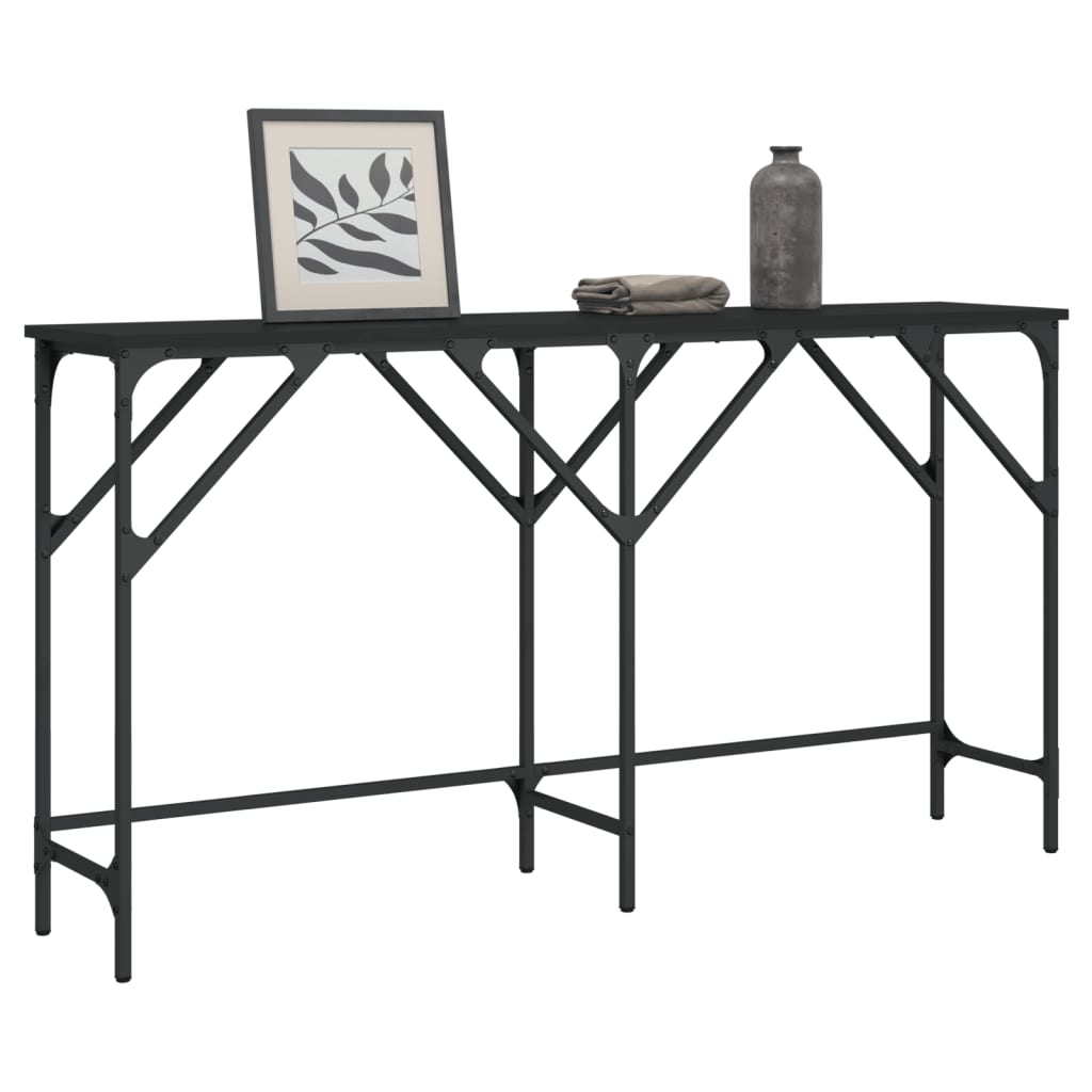 Konzolni stol crni 140 x 29 x 75 cm od konstruiranog drva