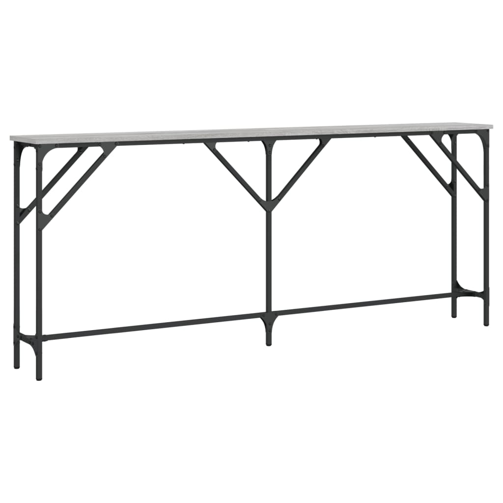 Konzolni stol siva boja hrasta 180x23x75 cm konstruirano drvo