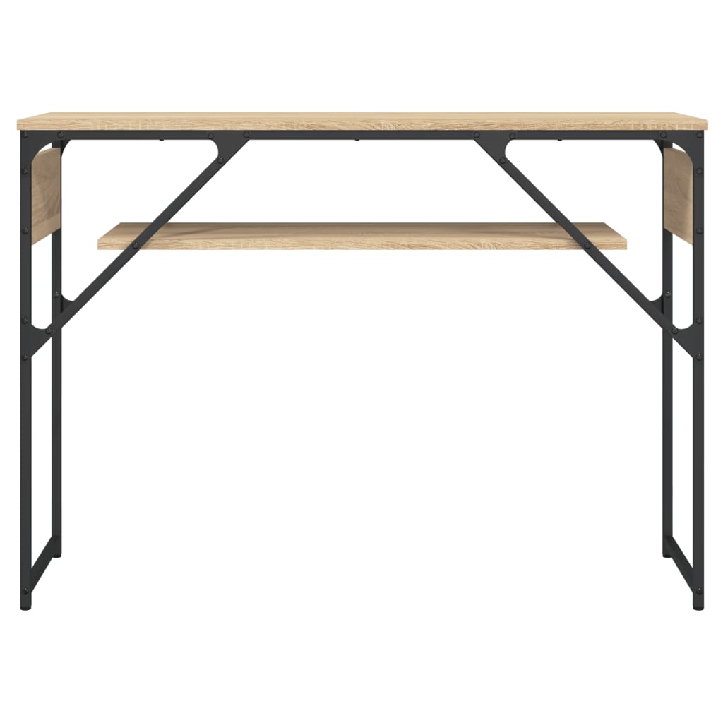 Konzolni stol s policom boja hrasta 105 x 30 x 75 cm drveni