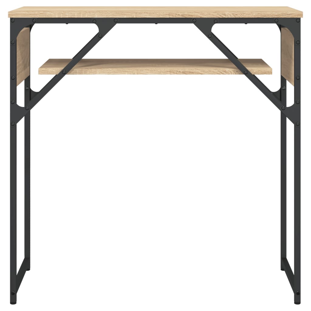 Konzolni stol s policama boja hrasta sonome 75x30x75 cm drveni