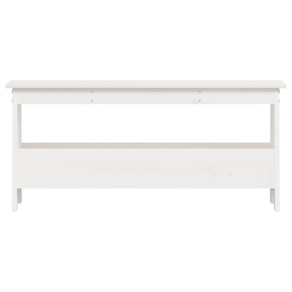 Klupa za hodnik bijela 100x28x45 cm masivno drvo bor