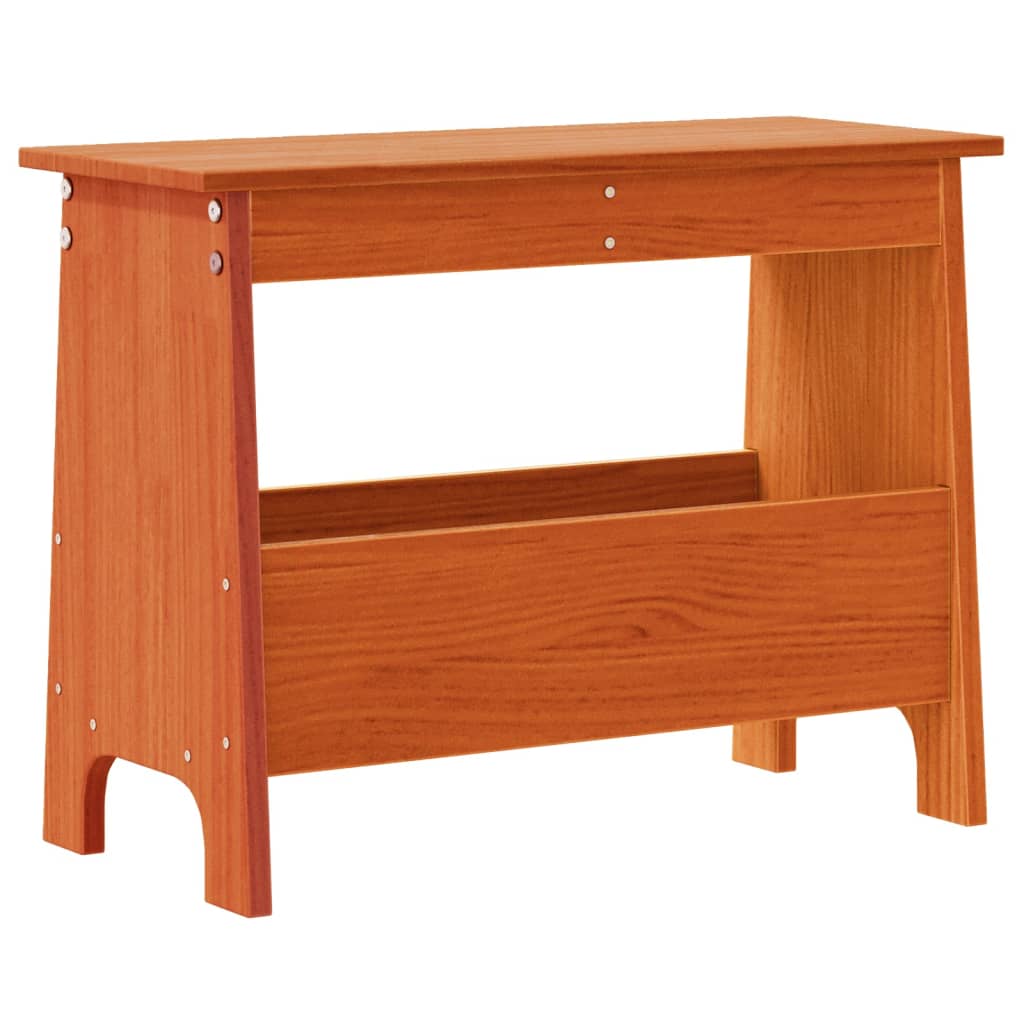 Klupa za hodnik voštano smeđa 60x28x45 cm od masivne borovine